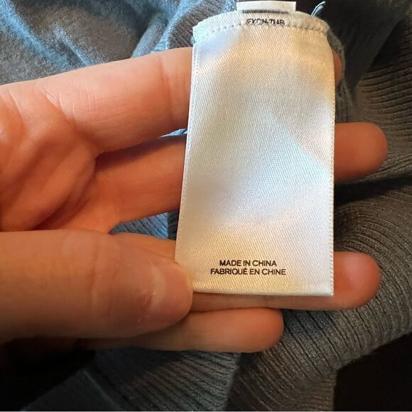 3 for $30! Express grey blue knit sweater. Size small - Picture 5 of 11